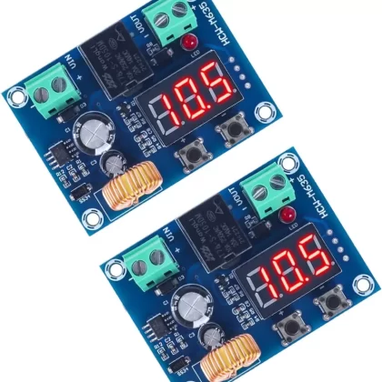 2 PCS Low Voltage Cutoff, Icstation DC 12V-36V 20A Over Discharge Protection Low Voltage Protector Disconnect Switch Module for Lead Acid Lithium Battery Solar Panel Light
