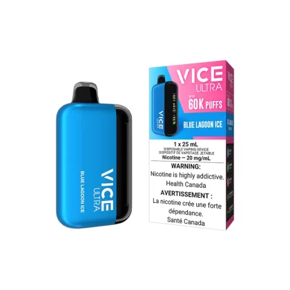 Vice ultra 60k Blue Lagoon Ice 20mg disposable vape (provincial)