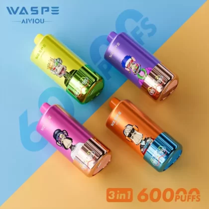 WASPE AIVIOU 60000 Puffs Triple Taste LED Screen 60K Wholesale Rechargeable Disposable Vapes