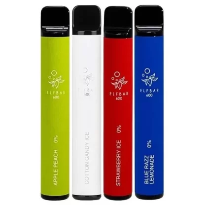 0% Elf Bar 600 Disposable Kit | 10 Pack | No Nicotine |vapeukwholesale