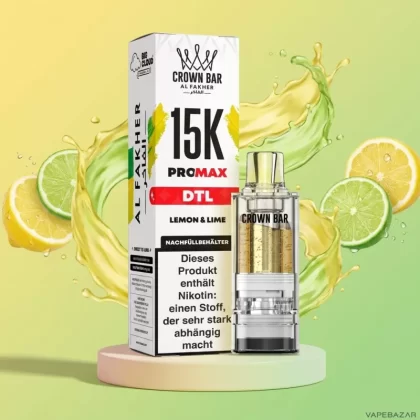 Al Fakher Pods Crown Bar 15K Pro Max – DTL 6mg – Lemon & Lime