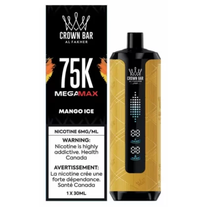 Al Fakher Crown Bar Mega Max 75k Disposable Vape - Mango Ice