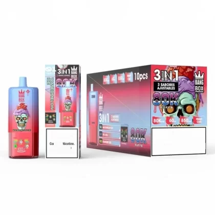 BANG BOX 80k Puffs Disposable Vape Wholesale | 60ml, 850mAh Battery, Type-C Charging, Multiple Strength option Options