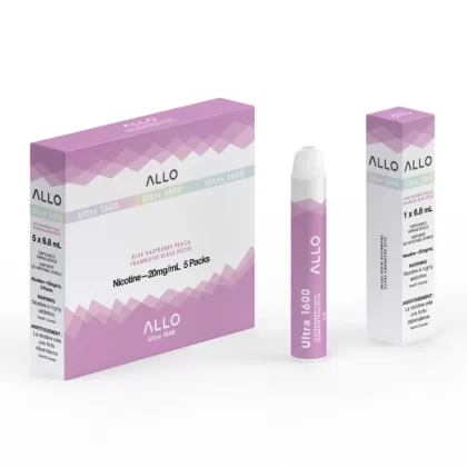 Allo Ultra 1600 Disposable Vape: Blue Raspberry Peach (6mL)