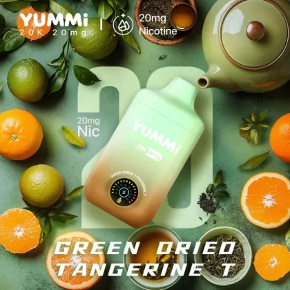 YUMMI 20K (20000) Disposable Vape - Green Dried Tangerine T (Super Cool)