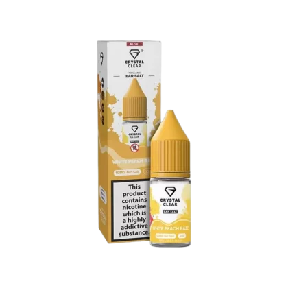 White Peach Razz Nic Salt E-Liquid by Crystal Clear