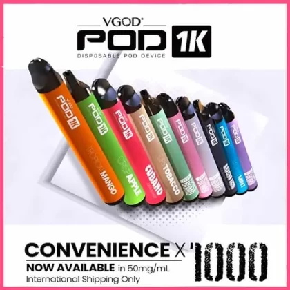 VGOD POD 1K DISPOSABLE POD DEVICE Original From USA 2023