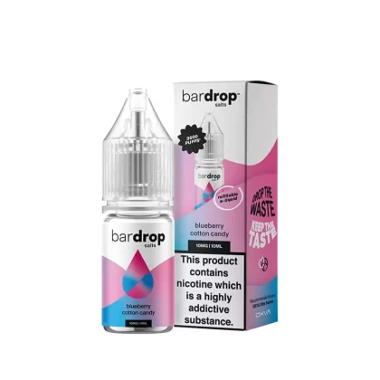 Bar Drop Blueberry Cotton Candy 10ml Nic Salts E-Liquid