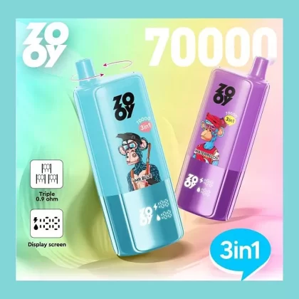 Zooy Triple 70000 Puffs 3 in 1 Flavors Disposable Vape
