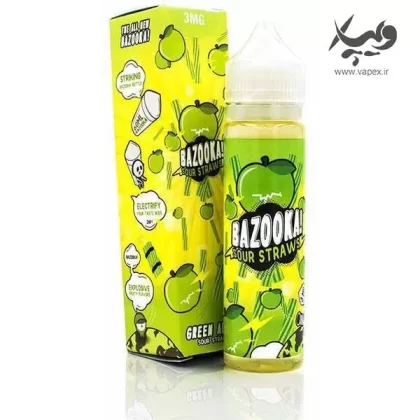 جویس بازوکا Bazooka Apple Sour Straws سیب پاستیل