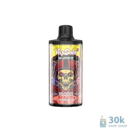 Vapsolo Super 15000 Disposable Vape – 15,000 Puffs, Mesh Coil & Multiple Flavors