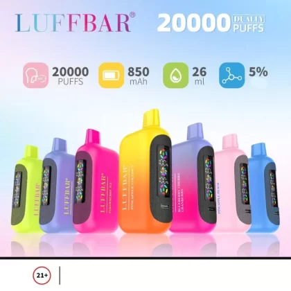 VASY LUFFBAR Dually 20000 Puffs Dual Digital Screen 20k Wholesale Rechargeable Disposable Vapes