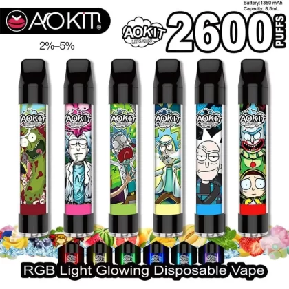 Aokit Lux 2600 Puffs Disposable Vape Wholesale Smooth High-Vapor Output