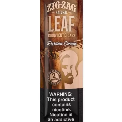 Zig Zag Natural Leaf Rough Cut Cigars Russian Cream