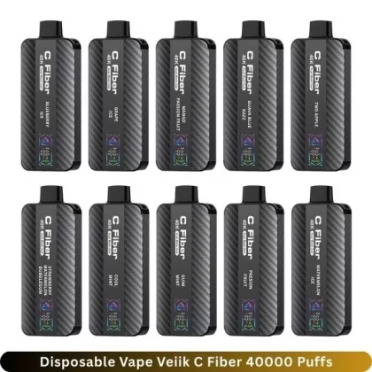Veiik C Fiber 40K Puffs Disposable Vape Wholesale | Rechargeable 20mg 18ml Mesh Coil Type-C Long-Lasting Vape Device
