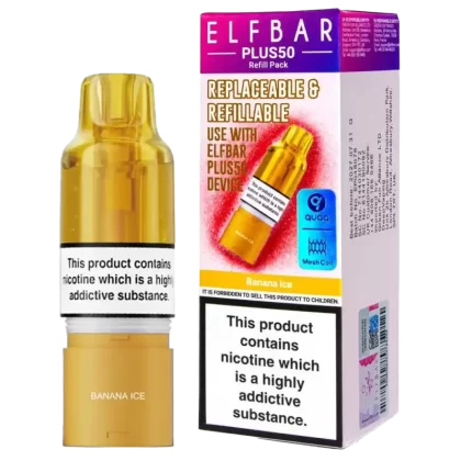 Banana Ice Elf Bar Plus 50 Refill Pod