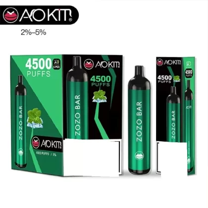 Aokit ZOZO Bar 4500 Puffs Disposable Vape Wholesale Long-Lasting Battery Portable Design