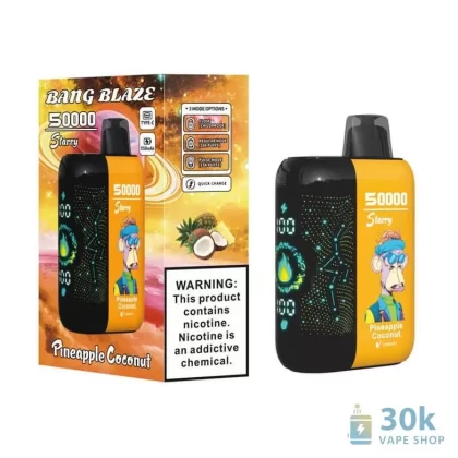 Bang Blaze 50K Disposable Vape – 50,000 Puffs, Rechargeable, Customizable Nicotine