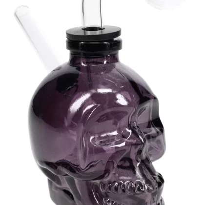 4" Colored Glass Skull Oil Burner Rig – Assorted Colors