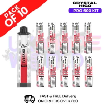Watermelon ICE HIGO Crystal Pro 600 Puff Kits Box Of 10