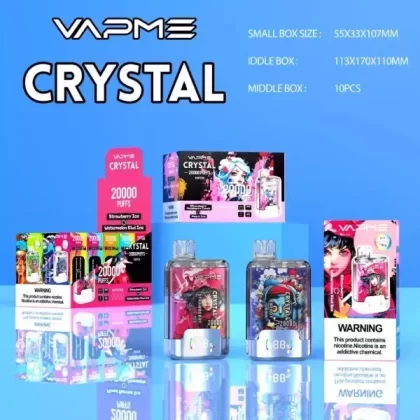 Wholesale VAPME Crystal 20000 Puffs Disposable Vape Pens – Double Flavors, Low Nicotine, Rechargeable