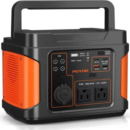 400W Portable Power Station, 296Wh Outdoor Solar Generator Backup Ternary Battery Pure Sine Wave Power Pack with AC/DC Outlet, PD 65W USB-C Outlet for Home, Camping, RV, Blackout, CPAP