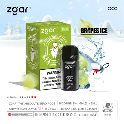 ZGAR美版冰熊烟弹提子冰三颗装-悦刻四五六代/国标烟杆可通用