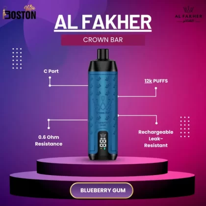 Al Fakher Crown Bar 12K – Blueberry Gum