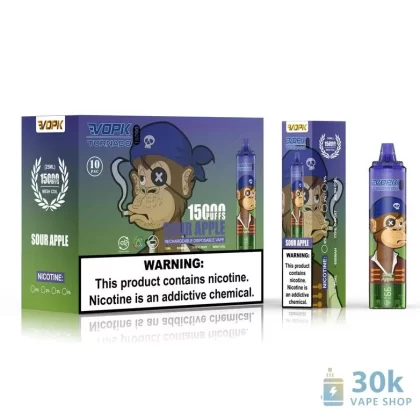 VOPK Tornado 15000 Puffs Disposable Vape Pen with 10 Flavors and Mesh Coil