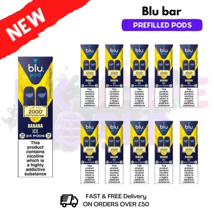 Banana Ice Blu Bar Prefilled Pods Box Of 10