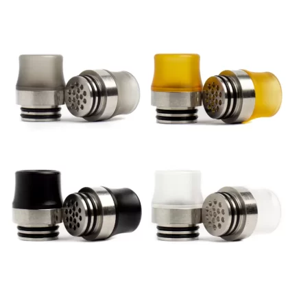 810 Drip Tip Wide Bore Hole Strainer Splash Protection Stainless Steel Sub Ohm Mouthpiece Black