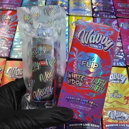Wavvy – THC Disposable – 2G – White Widow (S) x Laffy Taffy (I)