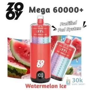 ZOOY MEGA 60000 Kit – 60K Puffs Prefilled Vape Pod System with 1700mAh Battery