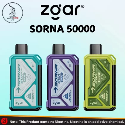 ZGAR Sorna 50000 Puffs Disposable Vape 18mg In DUBAI & UAE