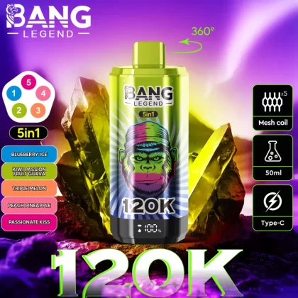 Bang Legend 120K 5-in-1 Disposable Vape Wholesale | 5-in-1 Option switch