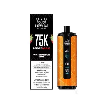 Al Fakher Crown Bar Mega Max 75k Disposable Vape - Watermelon Lime
