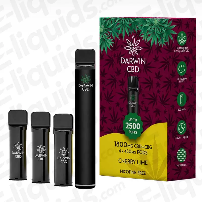 Darwin CBD+CBG 1800mg Cherry Lime Prefilled Pod Kit
