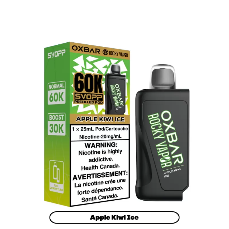 OXBAR Svopp Rocky Vapor 60K Pod - Apple Kiwi Ice