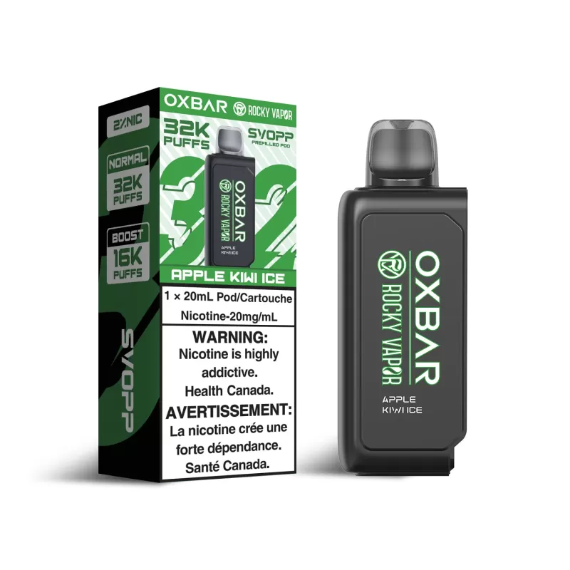Svopp Rocky Vapor Oxbar 32K Pod - Apple Kiwi Ice