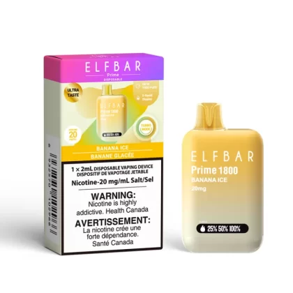 Banana Ice - ELF Bar Prime 1800 Puffs Disposable Vape