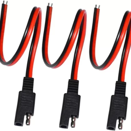 14AWG SAE Connector Extension Cable, (3Pack) SAE Quick Connector Disconnect Plug SAE Automotive Extension Cable, Solar Panel SAE Plug- 30cm/1ft