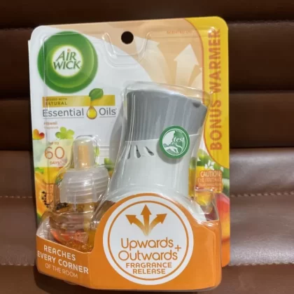 Air Wick Scented Oil Starter Kit (Warmer + 1 Refill) Hawaii Scent, Air Freshener