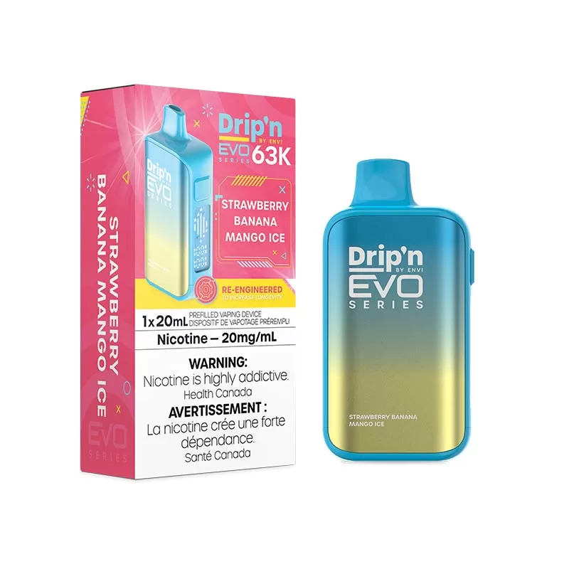 Drip'n by Envi EVO Series 63K Disposable - Strawberry Banana Mango Ice (AB)