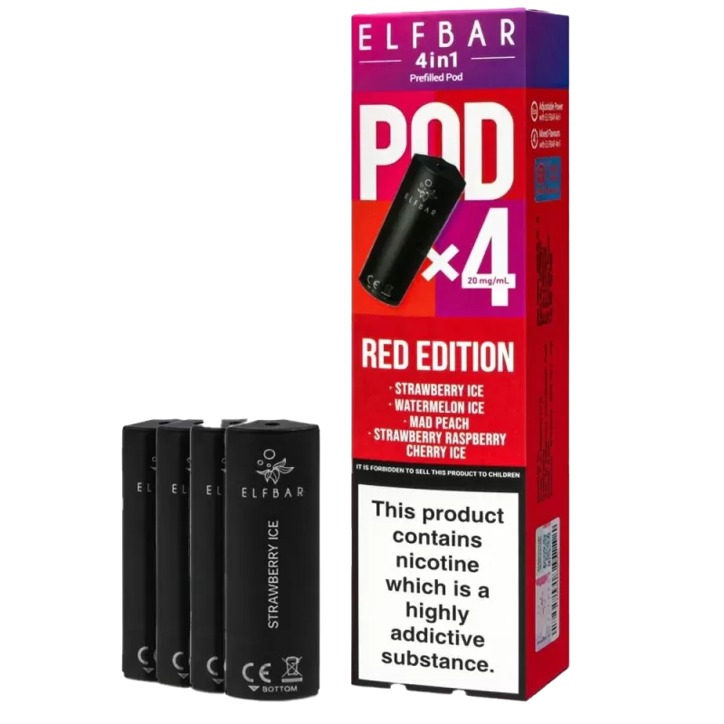 Red Edition Elf Bar 4 in 1 Prefilled Pods