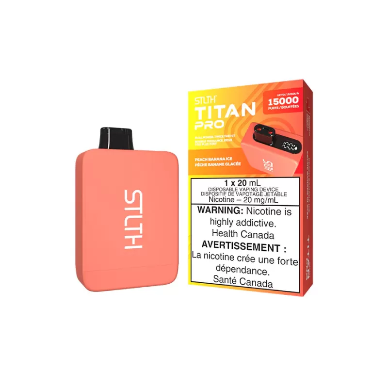 STLTH TITAN PRO 15K Disposable Vape - Peach Banana Ice