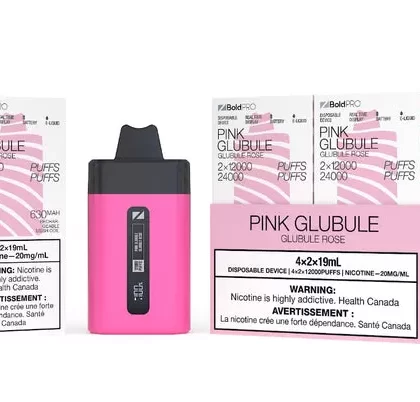 ZBOLD PRO Disposable Vape - Zpods - 24K Puffs Combo - Pink Glubule