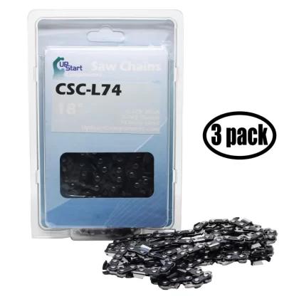 3-Pack 18′′ Semi Chisel Saw Chain for STIHL MS 290 Chainsaws – (18 inch, 0.325′′ Pitch, 0.063′′ Gauge, 74 Drive Links, CSC-L74)