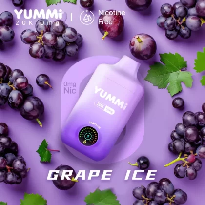 0% Nicotine | YUMMI 20K (20000) Disposable Vape - Grape Ice (Super Cool)