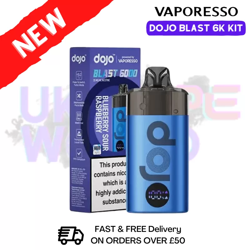 Blue Sour Rasp Vaporesso Dojo Blast 6000 Kit - £7.00