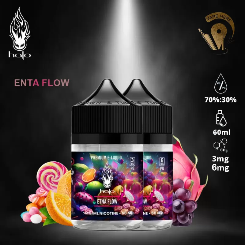 Halo Etna Flow 60ml E-Liquid - Mix Fruit with Candy & Menthol #